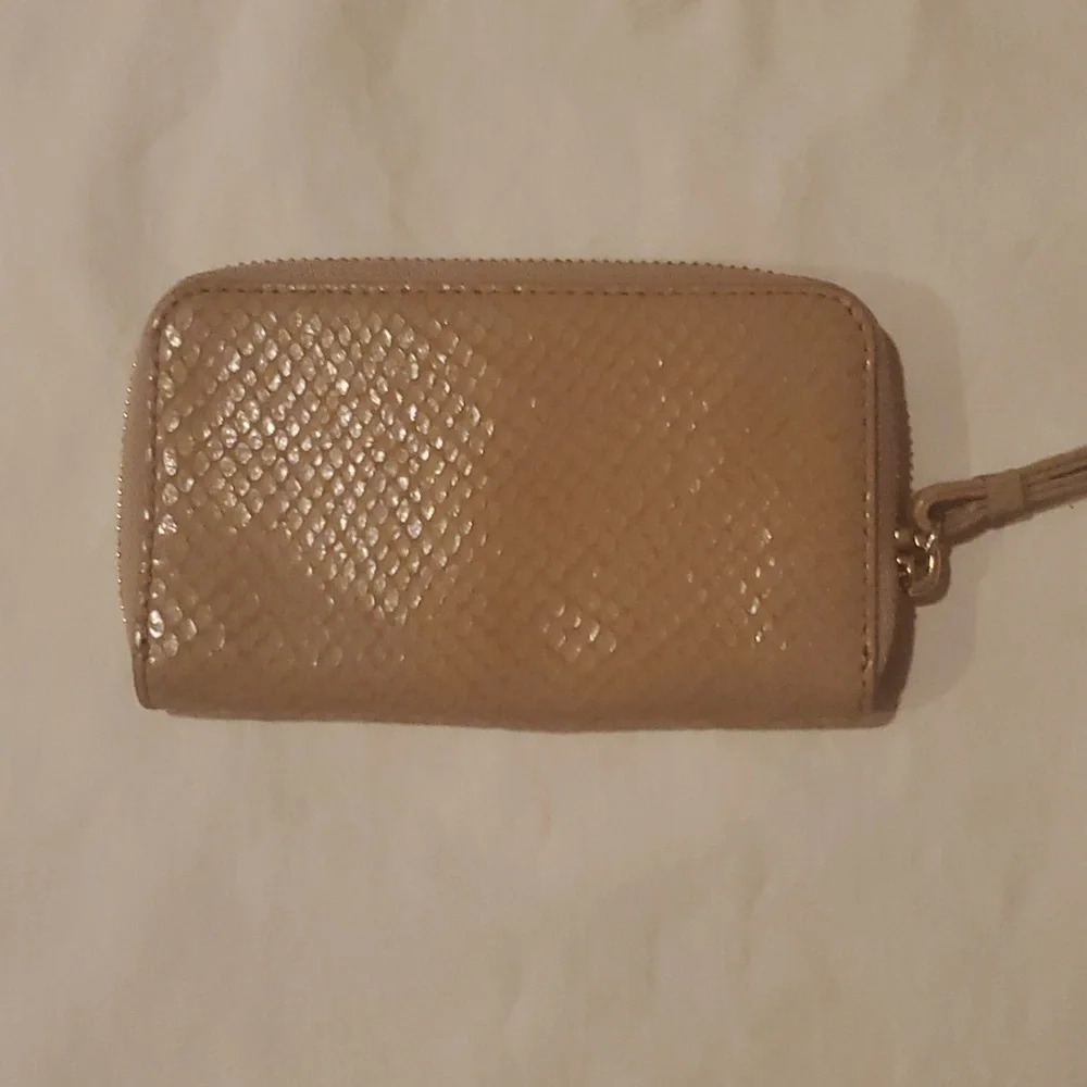 Cole Haan zip around wallet. Snake